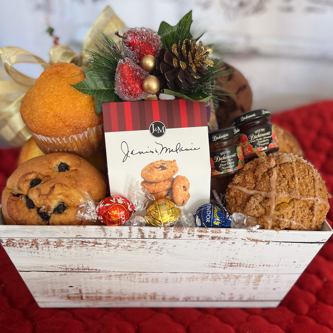 Festive Holiday Bakery Baskets made in Connecticut