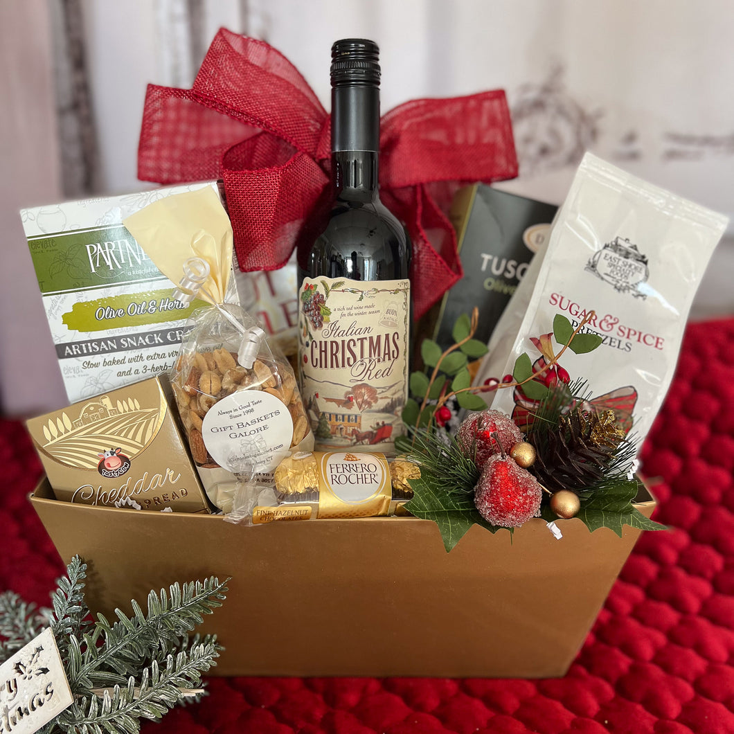 Connecticut gift baskets with wine